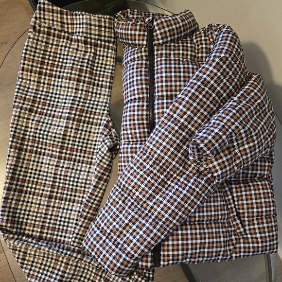 Time and Tru Jackets & Blazers - Plaid Puffer Coat & Slacks